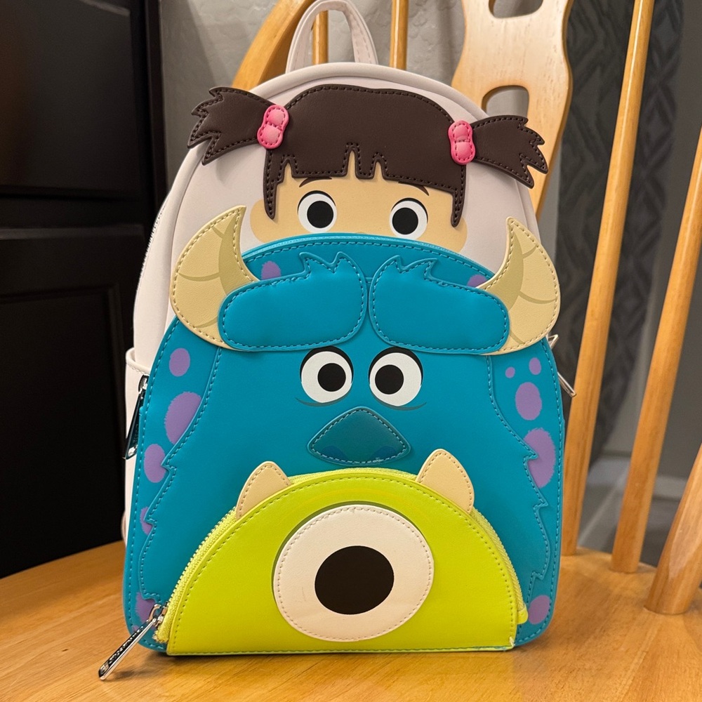 Pixar Monster Inc Backpack - Blue and Green